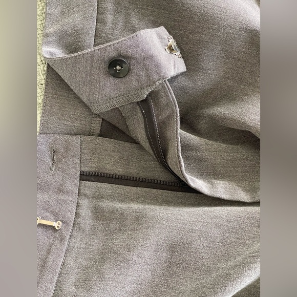 Grey Dazy Slant Pocket Solid Tailored Pants - Picture 8 of 8